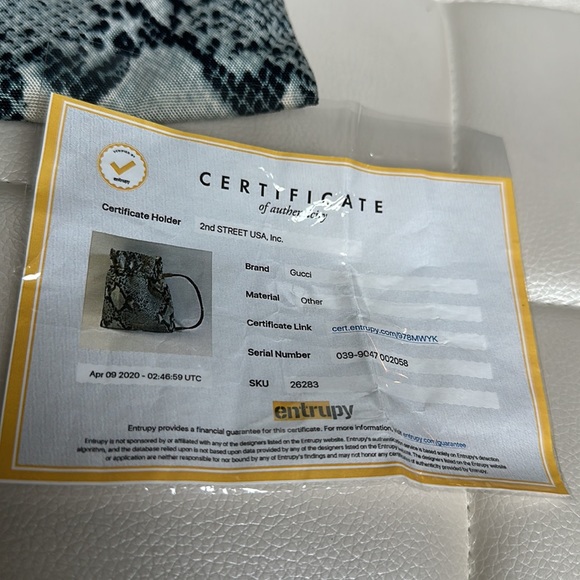 Gucci baby blue and black snakeskin print nylon wristlet clutch pouc - Picture 11 of 11